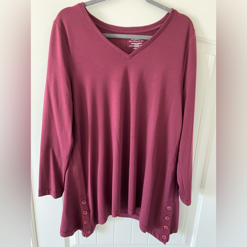 Chico’s Burgundy Tunic